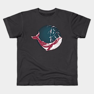 Blue Whale Aquatic Design |  Positivity Kids T-Shirt